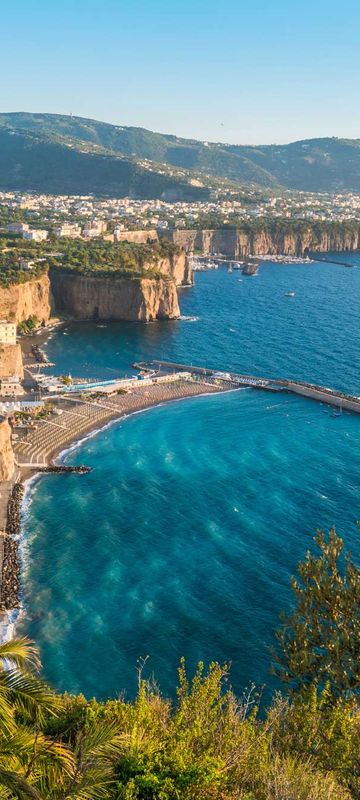 italy view to sorrento along amalfi coast istk