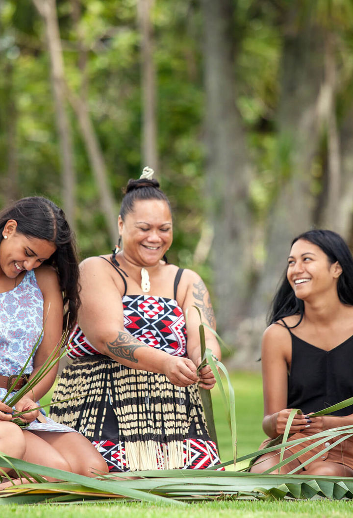 new zealand flax weaving at waitangi treaty grounds northland dn