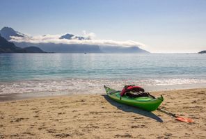 norway lofoten kayak on haukland beach istk