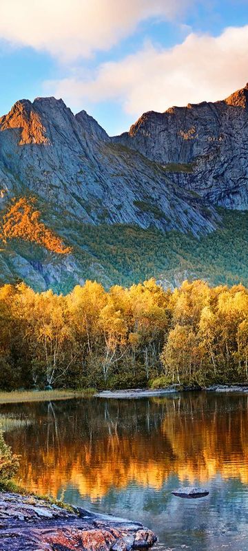 norway mountains nordland county autumn istk