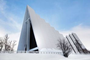 norway tromso arctic cathedral winter istk