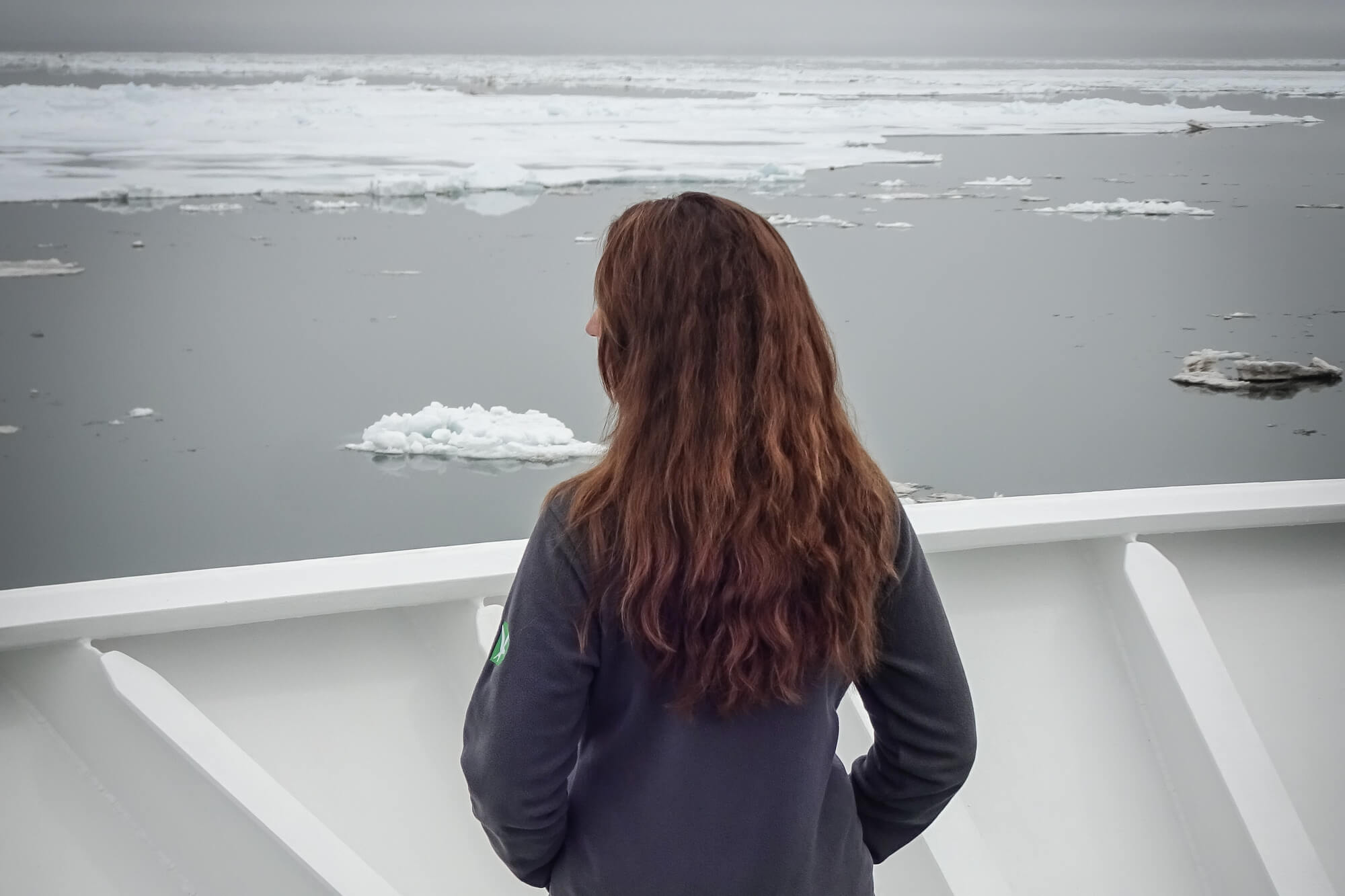 DTW team member, Charlotte, on a Polar cruise